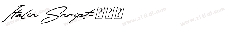 Italic Script字体转换